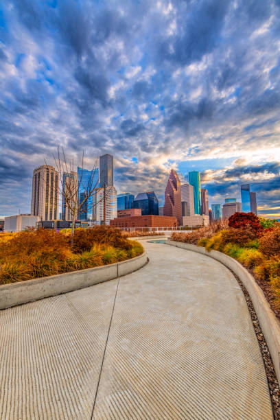 istock Pedestrian Path Toward Downtown Houston 1549274261