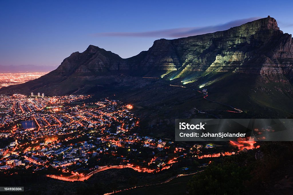 Cape Town de nuit - Photo de Le Cap libre de droits