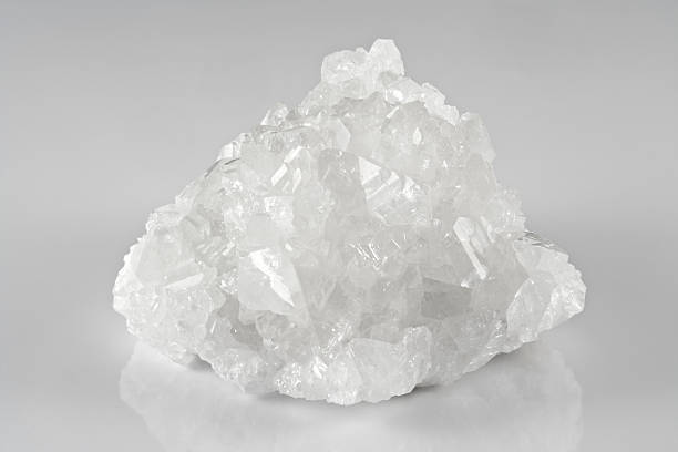 Very rare natural rough white spinel crystal on white background