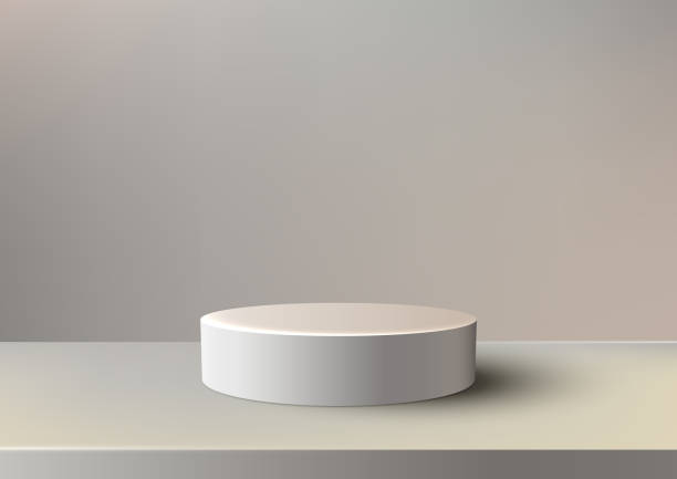 istock Clean and Modern 3D Product Display Mockup. Showcasing on White Podium Stand 1549303518