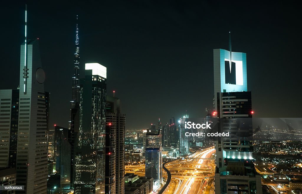 Dubai bei Nacht - Lizenzfrei Burj Khalifa Stock-Foto