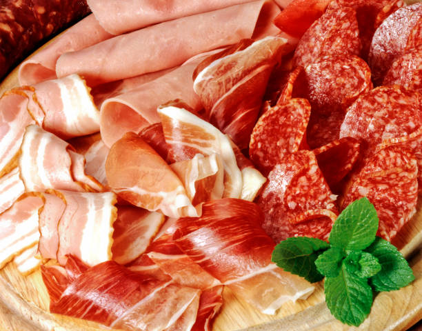 istock Meat delicatessen plate 154931018