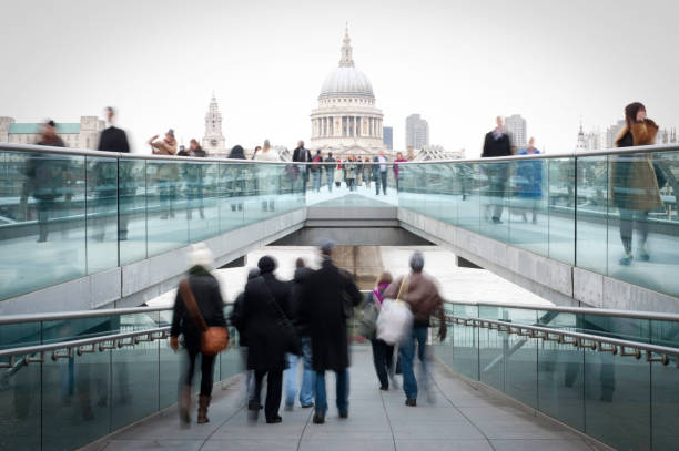 istock Millennium Bridge and St Paul's London People Walking 154931033