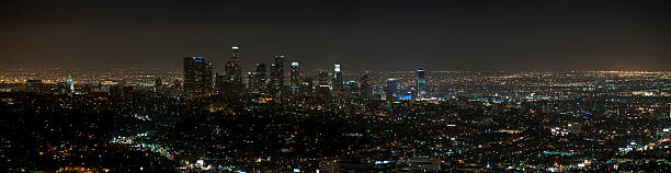 istock A image of Los Angeles skyline at night time 154931189