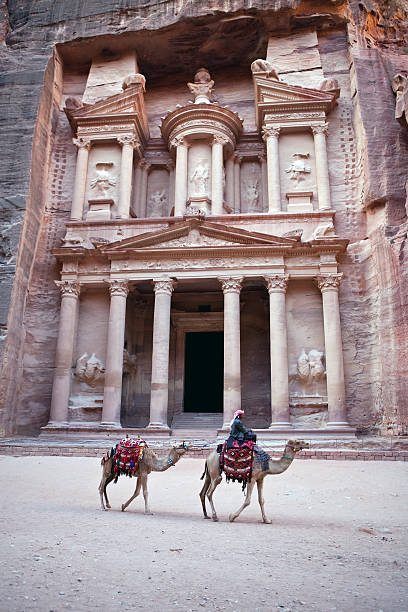 istock Bedouin with his camel at The Treasury,El Khazneh 154931327