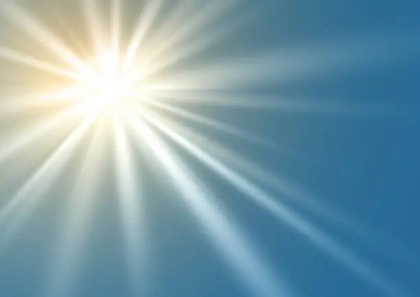 Vector illustration of Light blue heaven shining light vector background