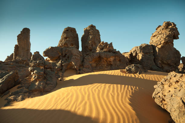 istock Rock landscape in Libyan Sahara desert 154931603
