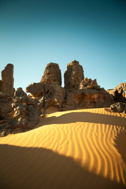 istock Rock landscape in Libyan Sahara desert 154931612