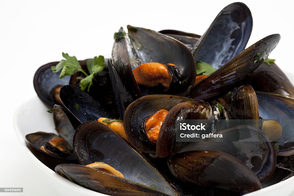 Gedünstete Muscheln - Lizenzfrei Blau Stock-Foto