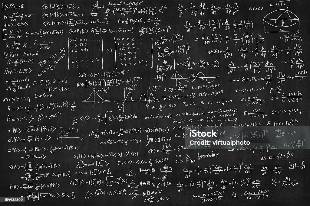 黒板のフル式 - 数学記号のロイヤリティフリーストックフォト