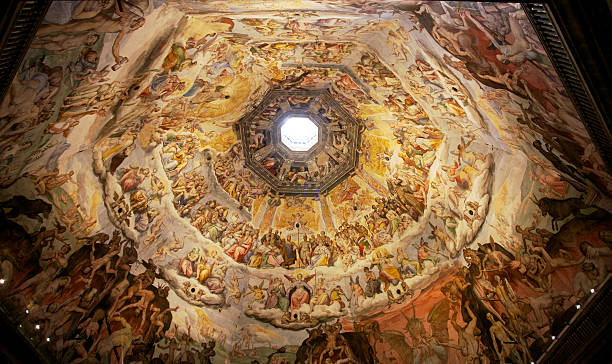 brunelleschi cupola del duomo, firenze, italia - renaissance florence italy piazza duomo italy foto e immagini stock