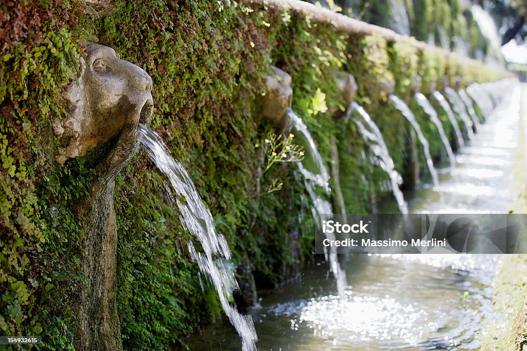 Jardins da Vila D'Este - Foto de stock de Fonte royalty-free