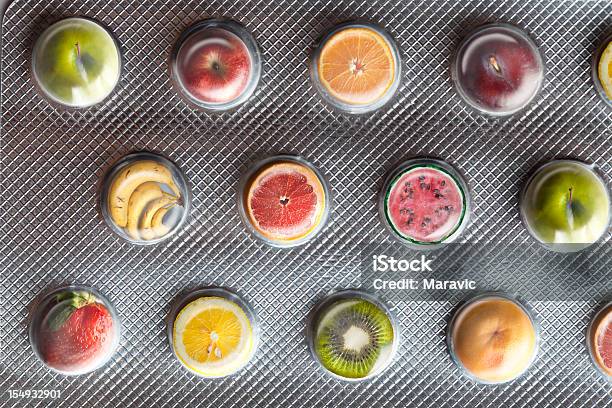 Frutos Comprimidos De - Fotografias de stock e mais imagens de Comida - Comida, Cuidados de Saúde e Medicina, Comprimido