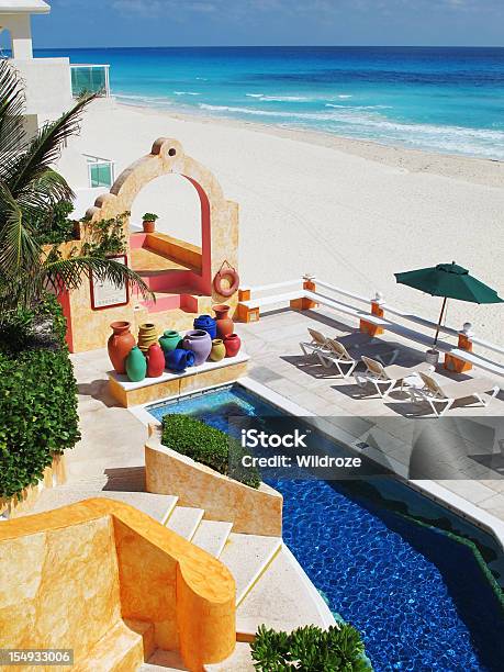 Piękna Plaża W Cancun W Meksyku - zdjęcia stockowe i więcej obrazów Cancun - Cancun, Hotel, Meksyk