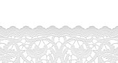 seamless edge lace doily/isolated on white