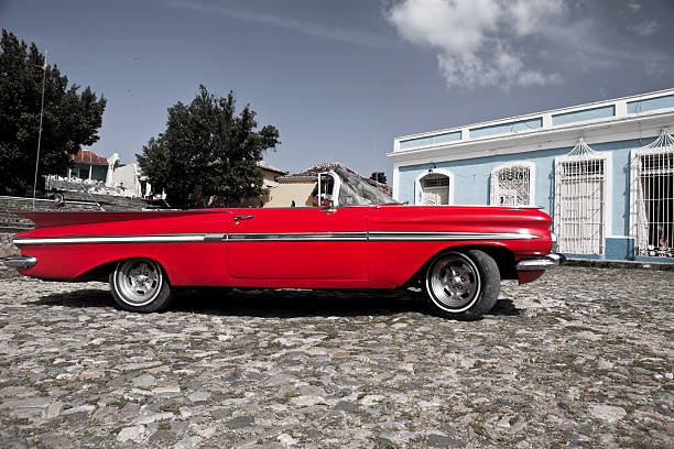 istock Old Red Sports car 154933701