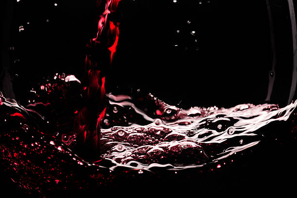 istock Swiveled red wine in a glass 154933744