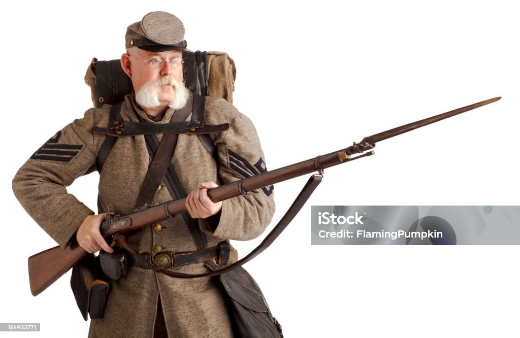 American guerra Civil Soldado da confederação. - Royalty-free Baioneta Foto de stock