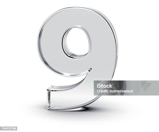 Number 9 Stock Photo - Download Image Now - Number 9, Three Dimensional, Number