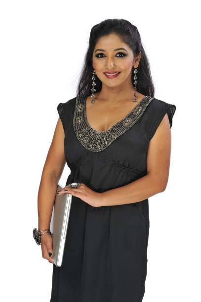 istock Young Indian female executive with laptop 154933890