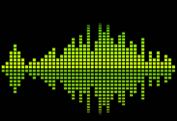 sygnał cyfrowy korektor-zielony - electronics industry audio stock illustrations