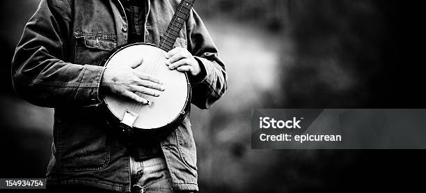 Banjo - Fotografias de stock e mais imagens de Banjo - Banjo, Preto e Branco, Instrumento Musical