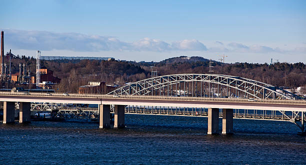 lidingo bridge (sweden) - lidingö bildbanksfoton och bilder