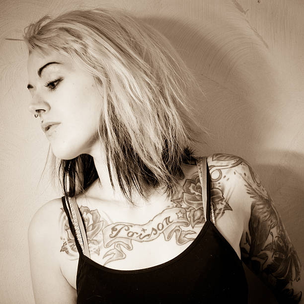 istock Tattooed girl 154934853