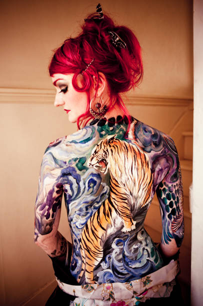 istock Beautiful Woman Body Painted 154934896
