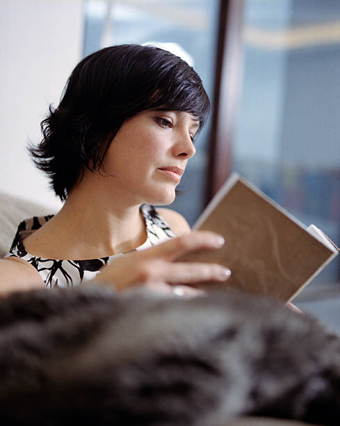 Woman relaxing with a good book