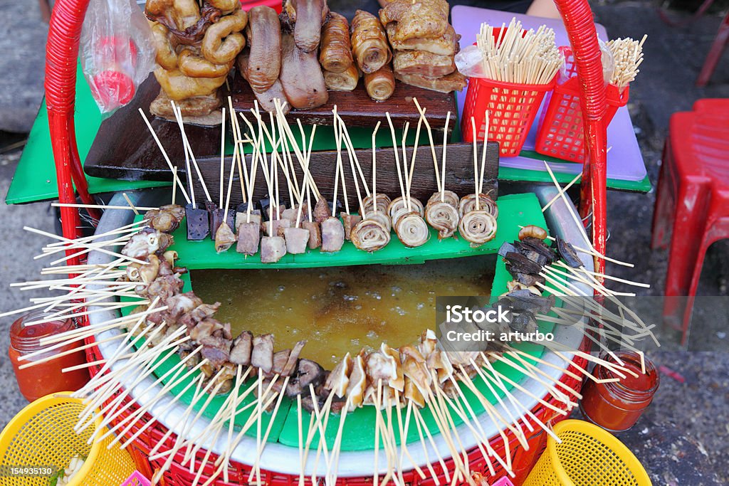 Sopa de rua cozinha chinesa - Foto de stock de Carne royalty-free