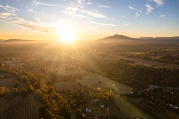 istock Sunset in a rural landscape at autumn 1549361781