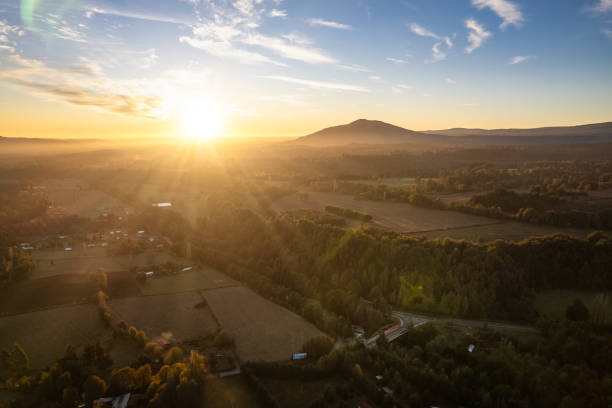 istock Sunset in a rural landscape at autumn 1549361783