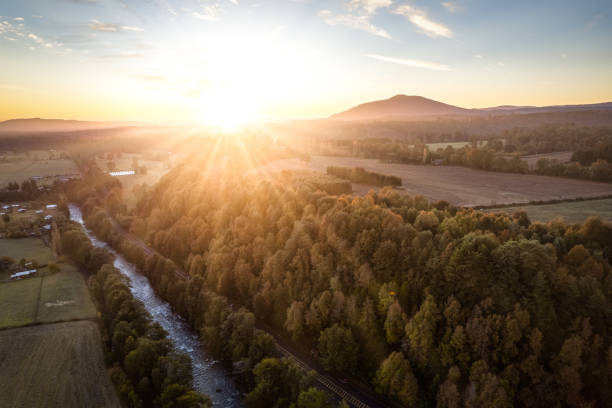 istock Sunset in a rural landscape at autumn 1549362307