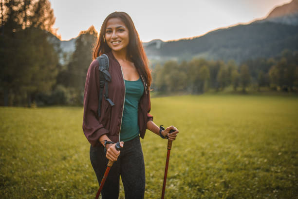 istock Multiracial Female Tourist Hiking 1549435034
