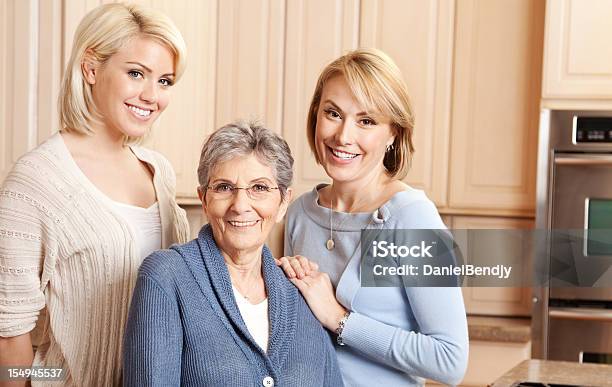 Caucasian Family Portrait Stock Photo - Download Image Now - 20-29 Years, 80-89 Years, Adult