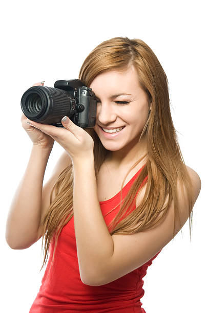 istock Click! - Young female photographer is shooting 154945645