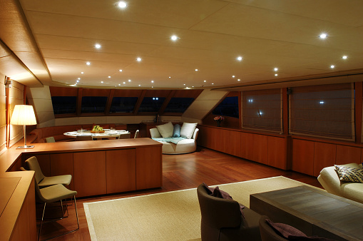 Luxury room of the yacht