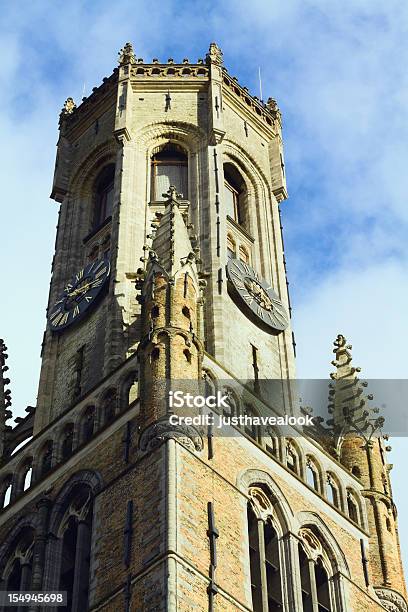 Belfried Bruge - Fotografie stock e altre immagini di Architettura - Architettura, Arco - Architettura, Belgio