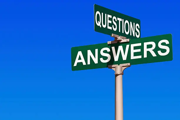 Photo of Questions & Answers Street Sign