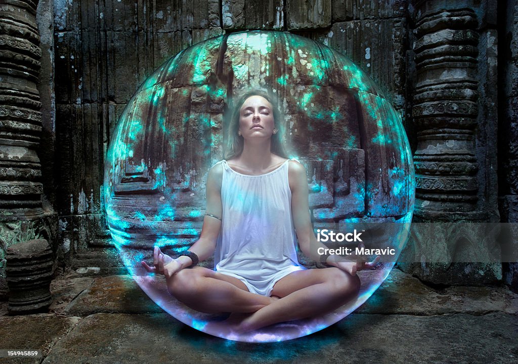 La meditazione - Foto stock royalty-free di Aura