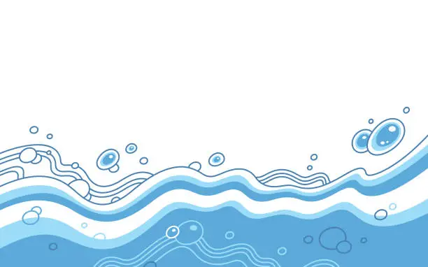 Vector illustration of Sea wave background