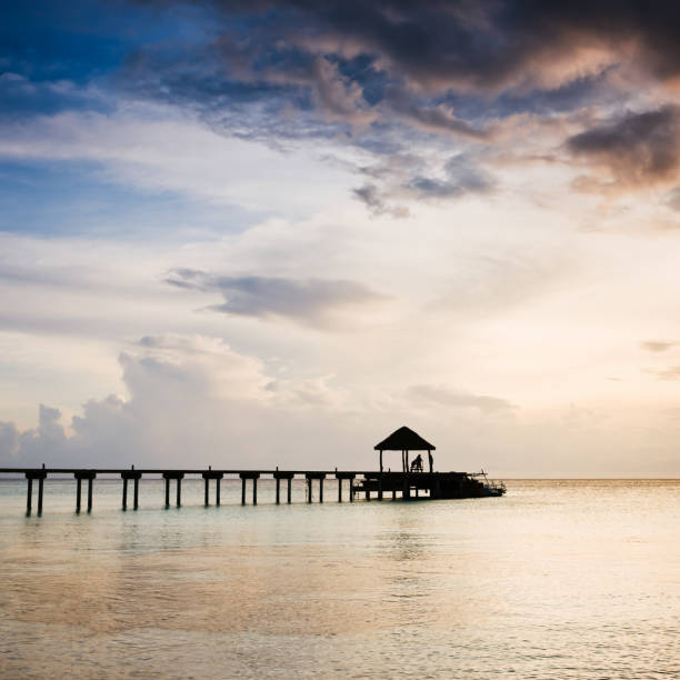 istock French Polynesia Sunset at Jetty Fakarava 154946018