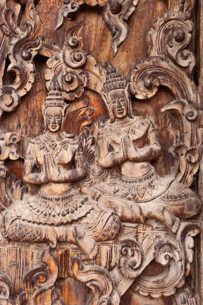Detail From A Buddhist Temple In Vientiane, Laos