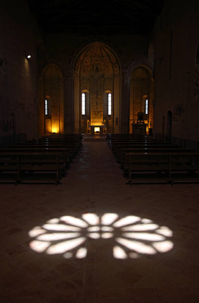 istock Internal of Medieval Church 154946194