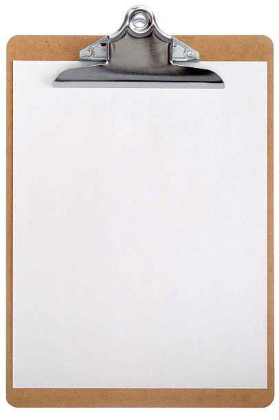 istock Isolated clipboard with blank sheet of paper 154946258