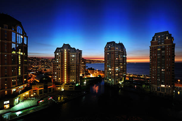Vina del Mar shot from 15 Norte against Valparaiso.