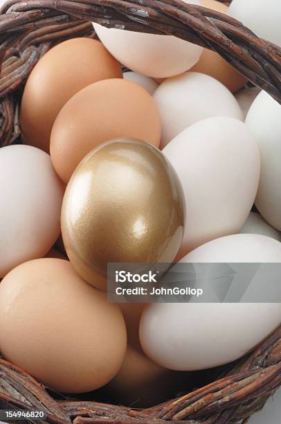 Golden Nest Egg Stockfoto und mehr Bilder von Braun - Braun, Ei, Gold - Edelmetall