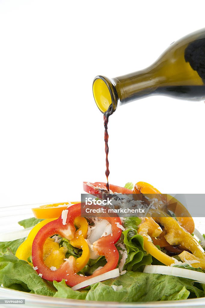 Basalmic aceto e insalate - Foto stock royalty-free di Insalata