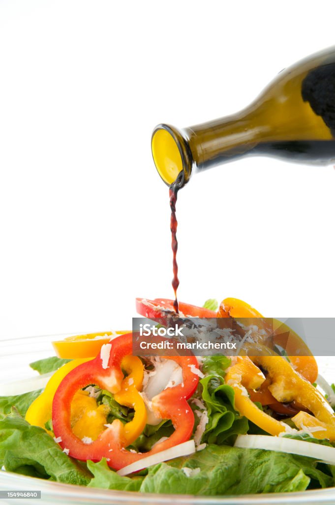 Basalmic Vinegar and Salad  Salad Stock Photo